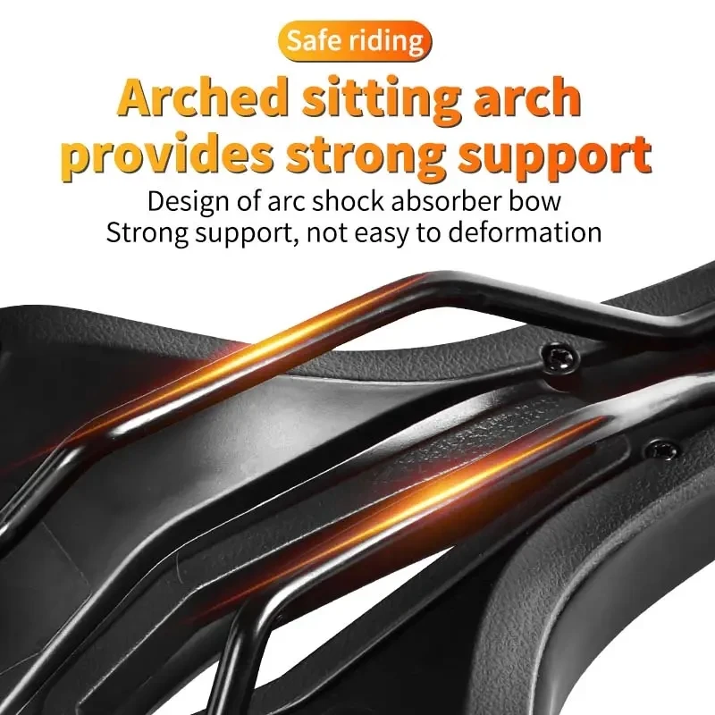 Велосипедное Седло Унисекс Из Искусственной Кожи С Губчатой Подушкой Дышащее