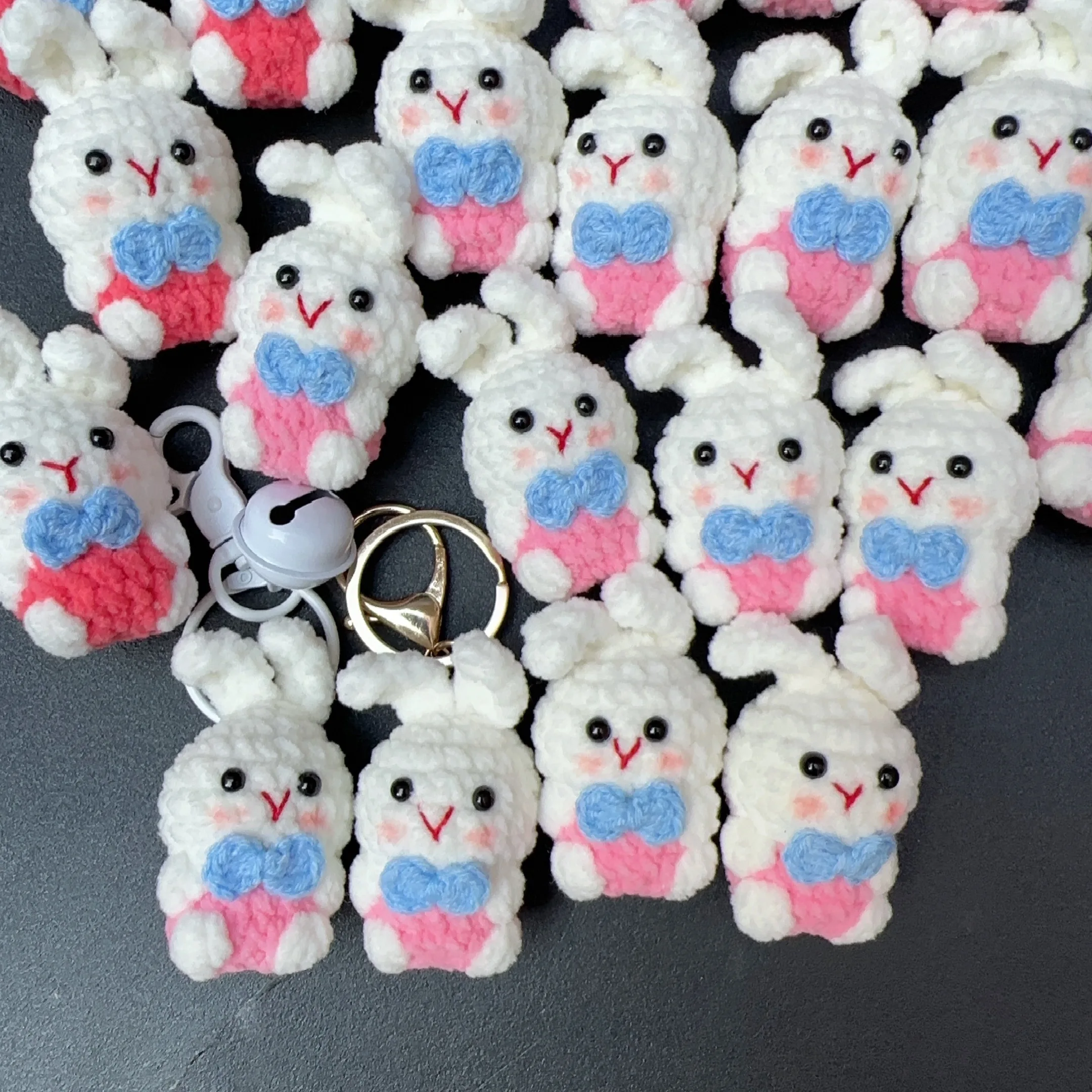 Готовый мини-кролик вязаный крючком брелок ручной работы вязаная кукла игрушки