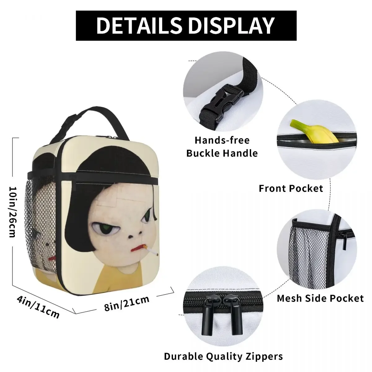 Изолированный ланч-бокс Yoshitomo Nara Курящий товар Коробка для еды