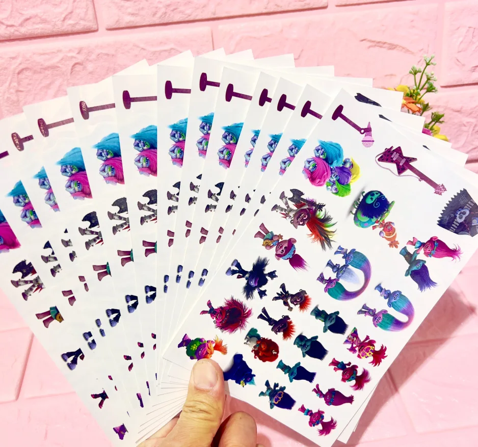 Тема троллей оригинальные тату-наклейки случайные 1 шт. экшн-фигурки мультфильм