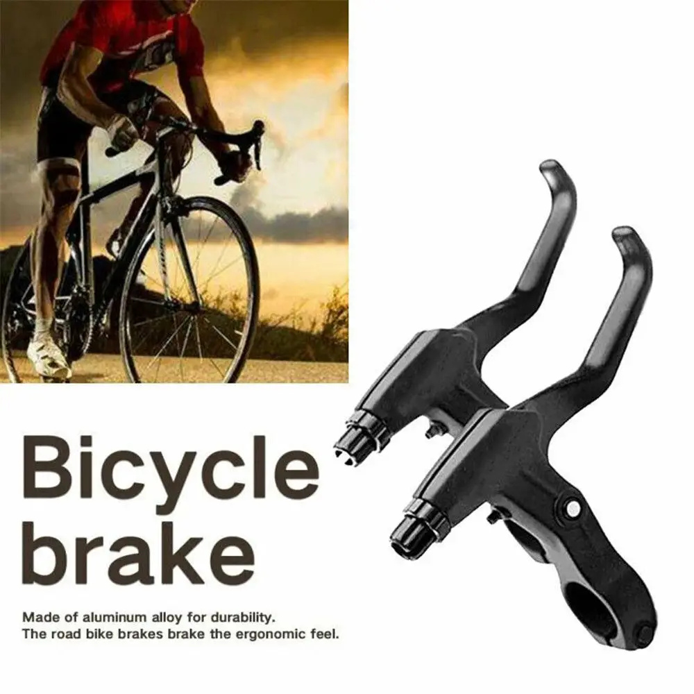 

1Pair Lightweight Black Aluminium Alloy Bike Brake Handle Adjustable Bicycle V-Brake Levers MTB Handle Cycling Accessory