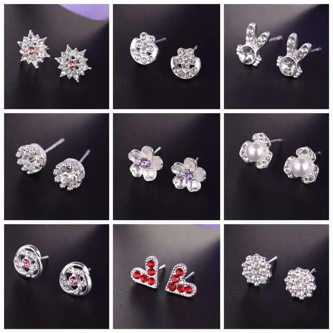 

S925 Sterling Silver Ear Rings Hypoallergenic Stud Earrings Fashion Jewelry Korean Earrings for Women Girl Party Ear Jewelry