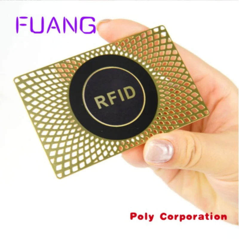 Customized Logo Printed Hollow Metal Key Rfid Card Encoder Printer  Rfid And Chip ID Card RFID Metal Blank Card