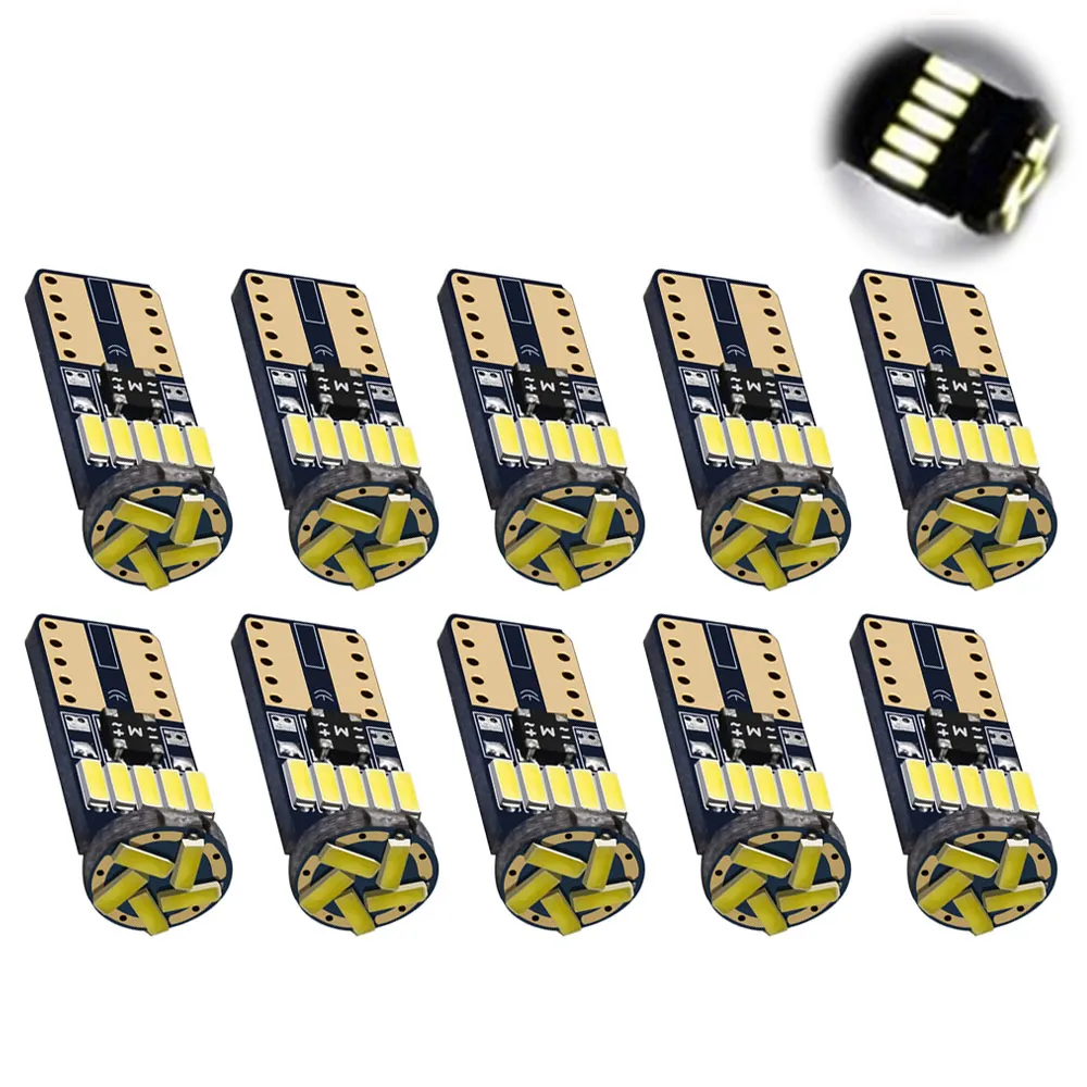 10 шт. супер яркие лампы для чтения номерного знака T10