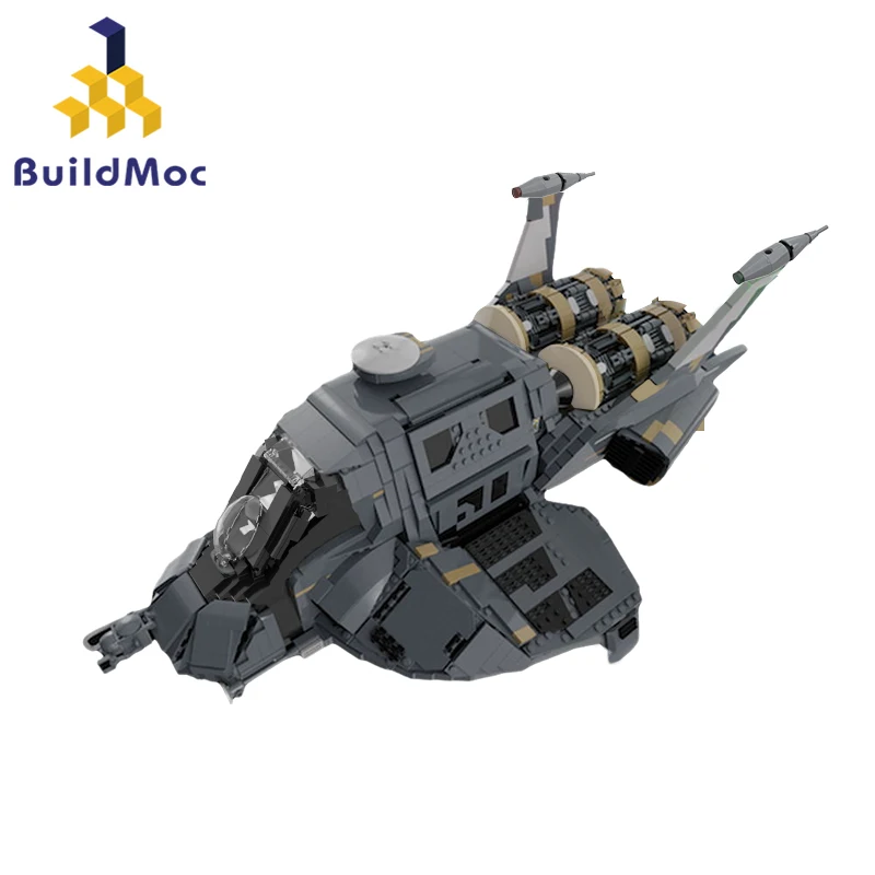 

MOC Galactica UCS Colonial Raptor Spaceship Building Blocks Kit Battle Aircraft Fighter Brick Model DIY Kid Puzzle Toy Gift