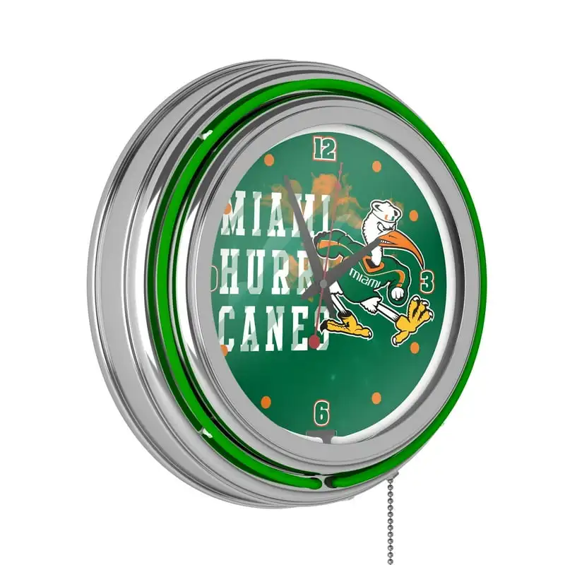 

of Chrome Double Rung Neon Clock - Smoke