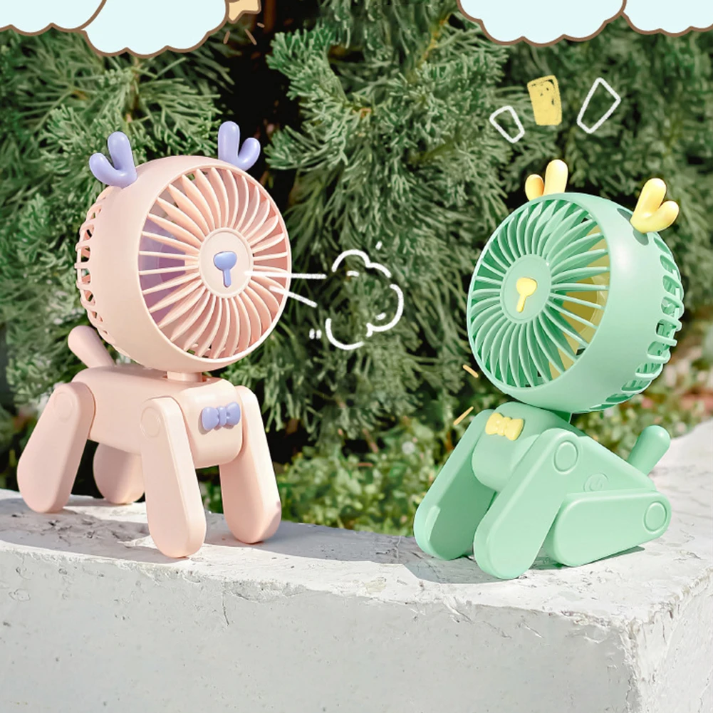 

Rechargeable Portable Fan Three Speed Adjustable Silent Cooling Fan Strong Wind Mute Handheld Fan Electricity Saving for Outdoor