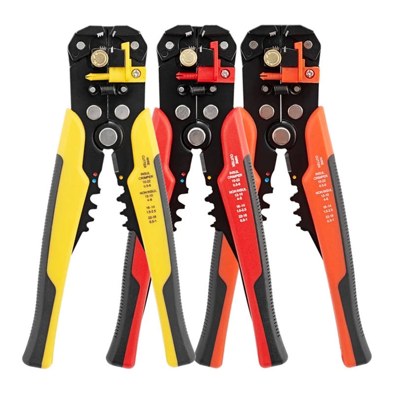 

Crimper Cable Cutter Adjustable Automatic Wire Stripper Multifunctional Stripping Crimping Pliers Terminal Hand Tool