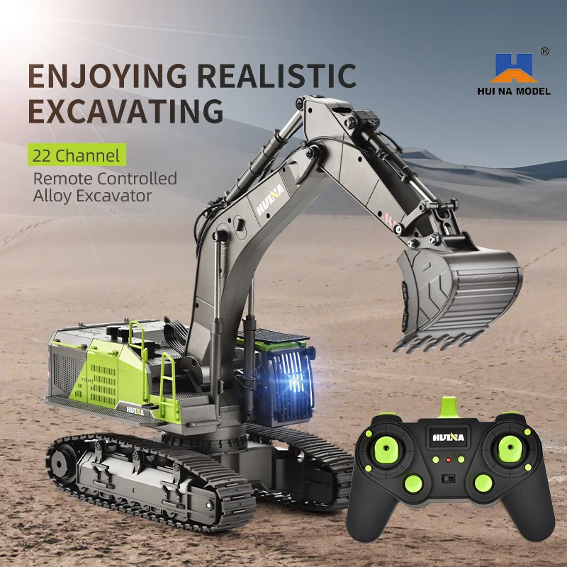 

1/14 1593 RC Excavator Dumper Truck crawler 22CH Alloy Tractor Loader 2.4G Radio Controlled Car Engineering toy for boy