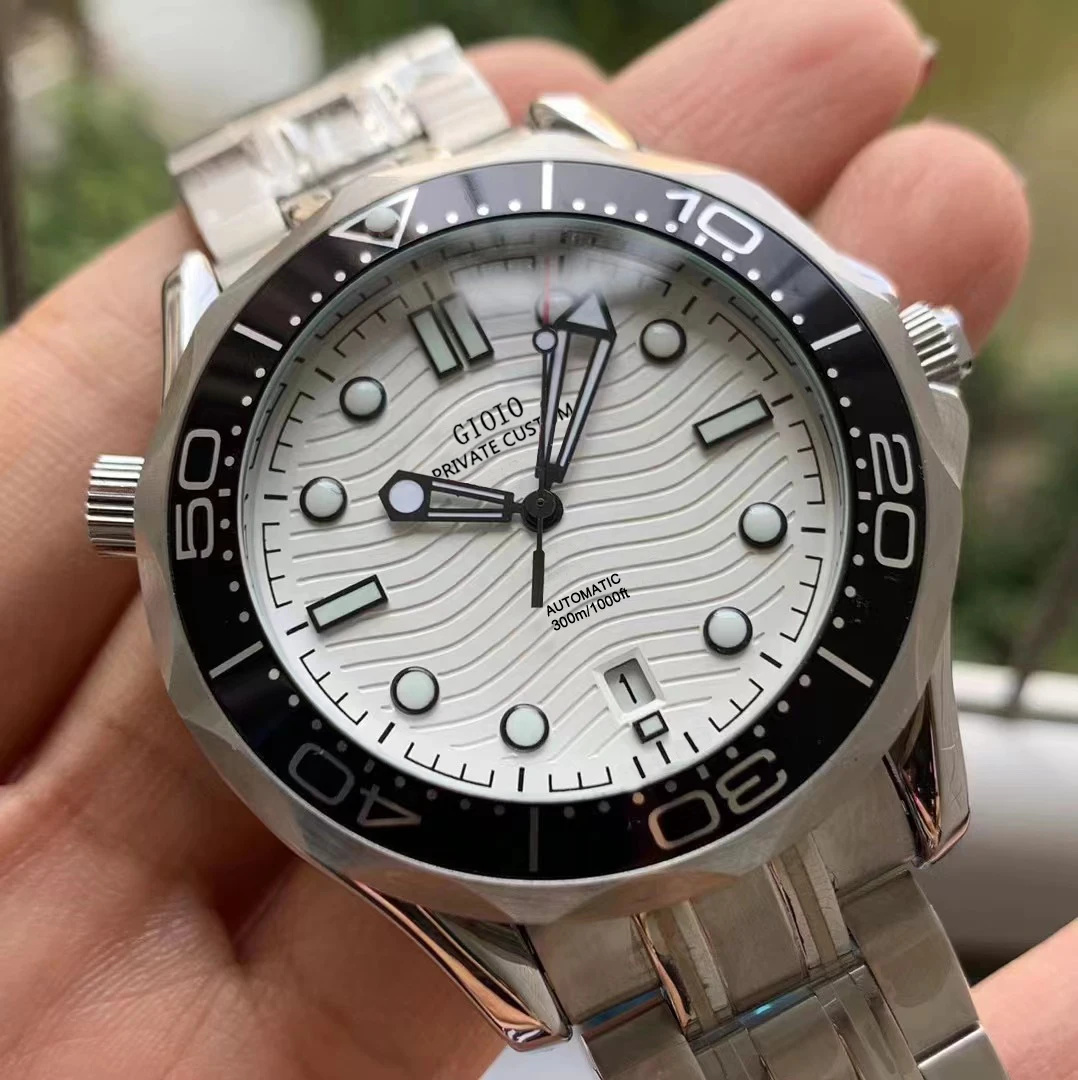 

Luxury Mens Automatic Mechanical Watch Black Blue Ceramic Rose Gold White Stainless Steel Luminous Rubber