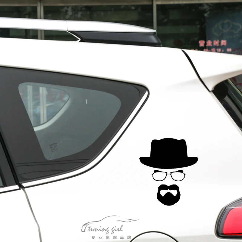 Фото Автомобильные наклейки Breaking Bad Walter White Heisenberg, забавные светоотражающие наклейки для крышки топливного бака, козы, мотоциклов, автостайлинг №2