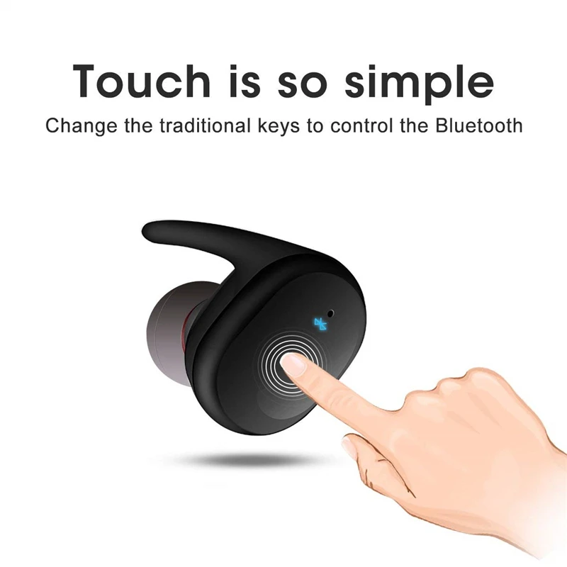 Фото Беспроводные bluetooth-наушники Y30 TWS с сенсорным управлением, спортивные водонепроницаемые наушники с микрофоном для смартфонов, музыкальные н... №2