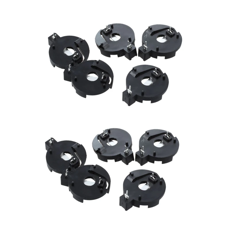 

CR2016 2025 2032 Coin Cell Button Battery Holder Socket Black 10 Pcs