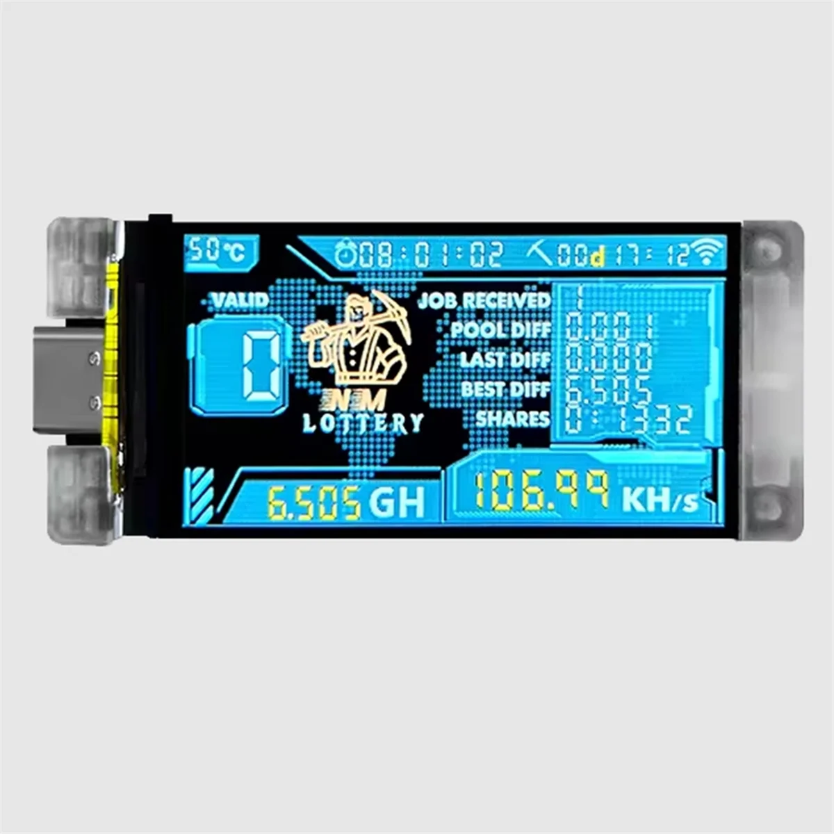 Bitco Nerd Miner BTC Crypto Solo Lottery 117KH/S Heltec Vision Master T190 Расход Wi-Fi Подключение