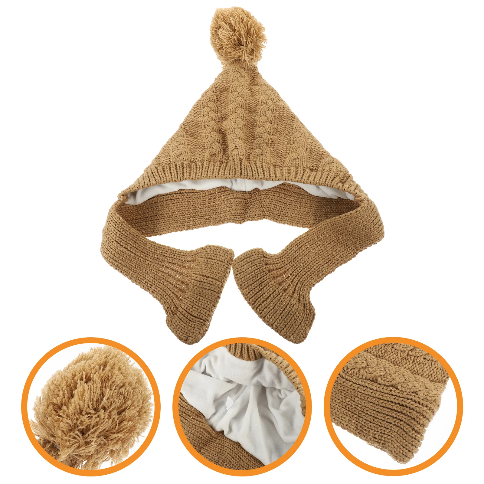 

Knitted Dog Winter Hat With Scarf Warm Dog Cap Knit Scarf Dog Small Hat Warm Pet Winter Hat Pet Dress Headdress Pet Headgear