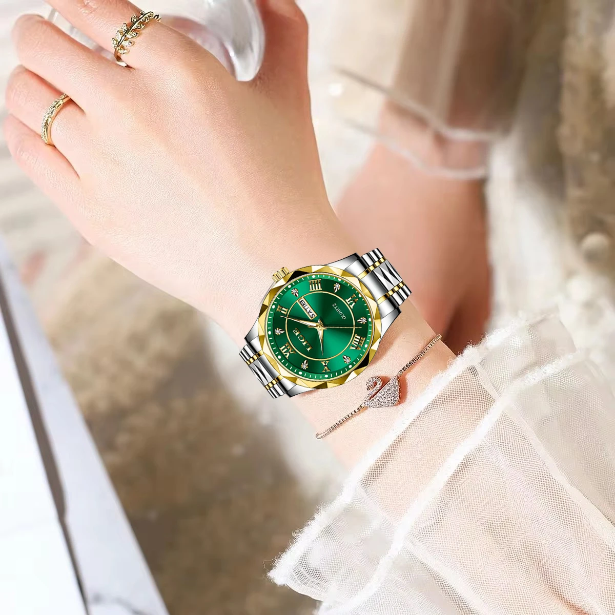 LIGE 2024 новые спортивные водонепроницаемые женские кварцевые наручные часы лучший