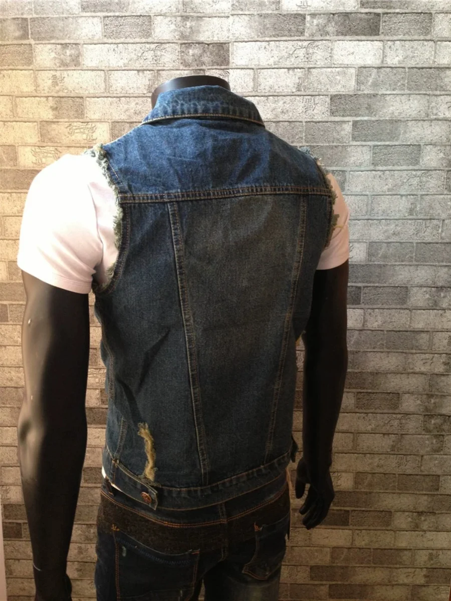 Осенний модный персонализированный мужской мотоциклетный жилет больших