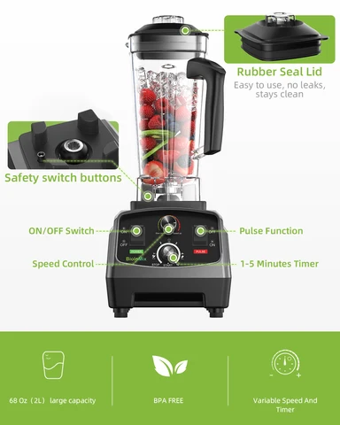 BioloMix 3HP 2200W мощный блендер для смузи и супов — пример использования