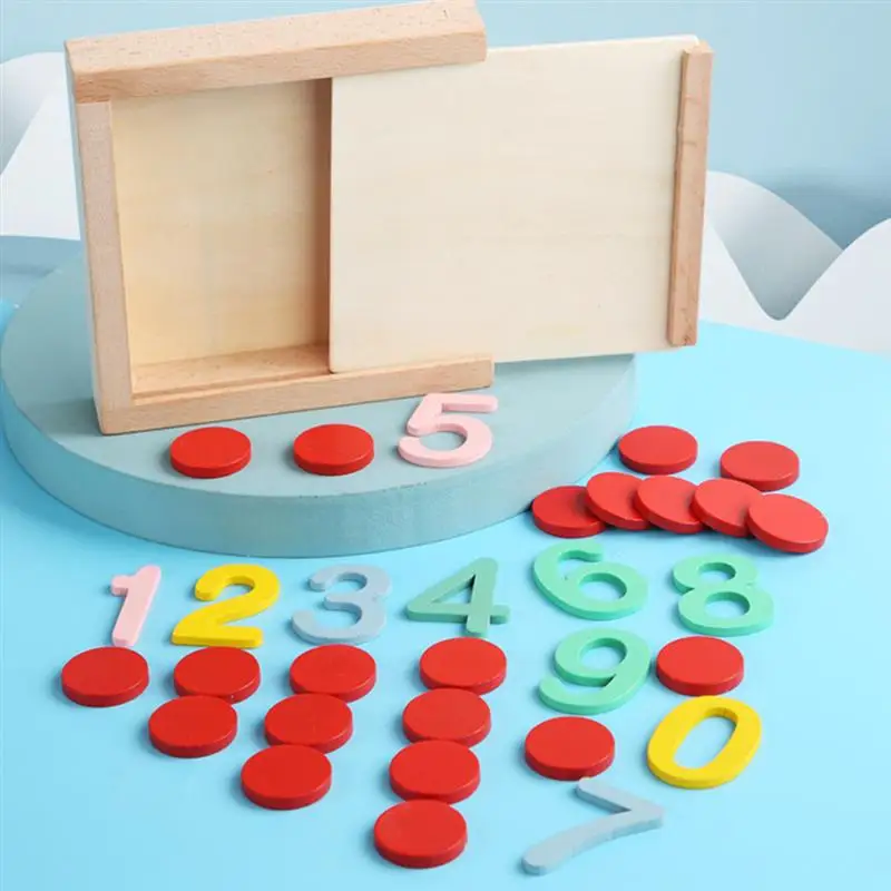 

1 Set Wood Number Box Toy Children Educational Toy Kid Number Toy (Colorful)