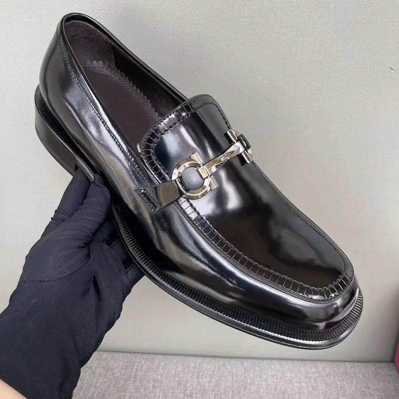 

Designer Crafted Black Brushed Leather Loafers Incomparable Men Business Party Shoes Formal dress Wedding Shoes