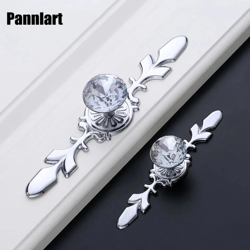 

Pannlart 1 Pc Luxury Diamond Crystal Cabinet Door Handles Closet Dresser Drawer Knobs Wardrobe Door Furniture Pulls Hardware