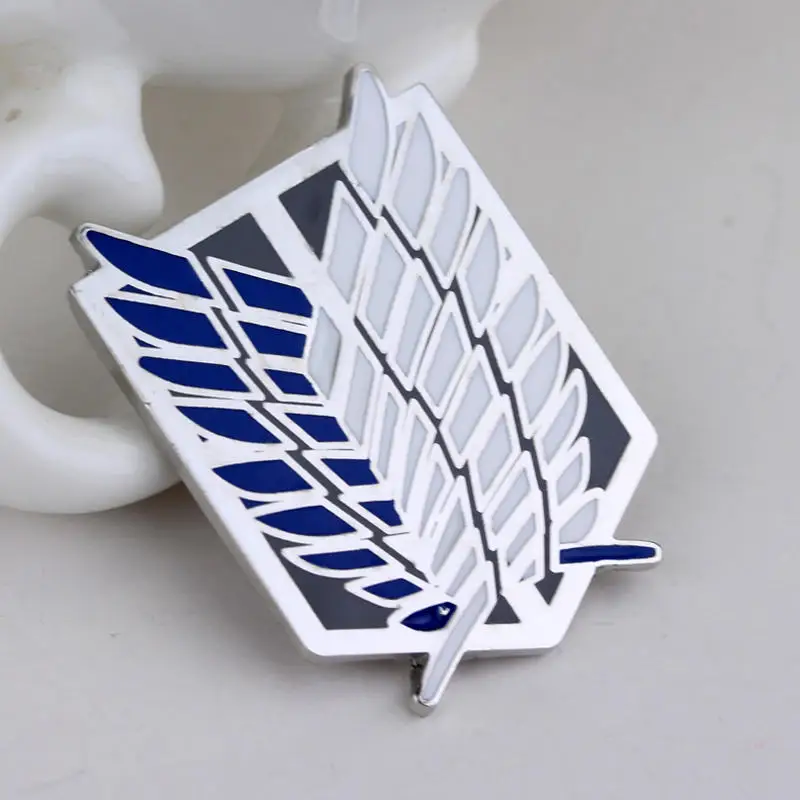 

Japanese Anime Attack ON Titan Enamel Pin Eren Jaeger Mikasa Ackerman Jiyuu No Tsubasa Cartoon Brooch Lapel Badge Gift Wholesale