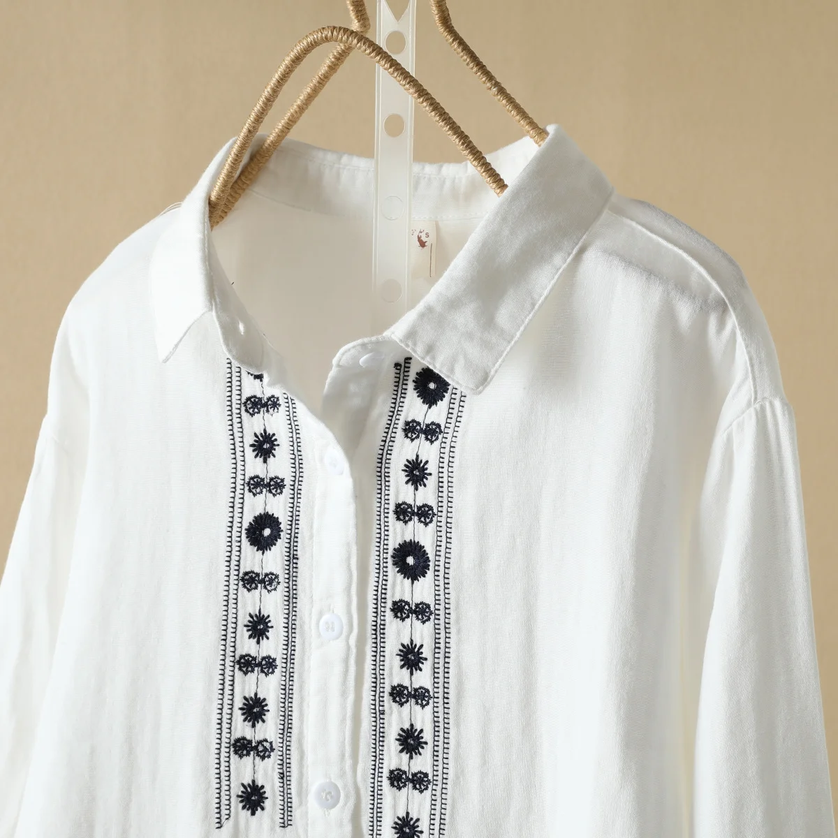 

Топы из 100% хлопка, Этнические блузки в мексиканском стиле, Богемный Хиппи, белые рубашки с длинным рукавом и вышивкой, одежда в стиле бохо