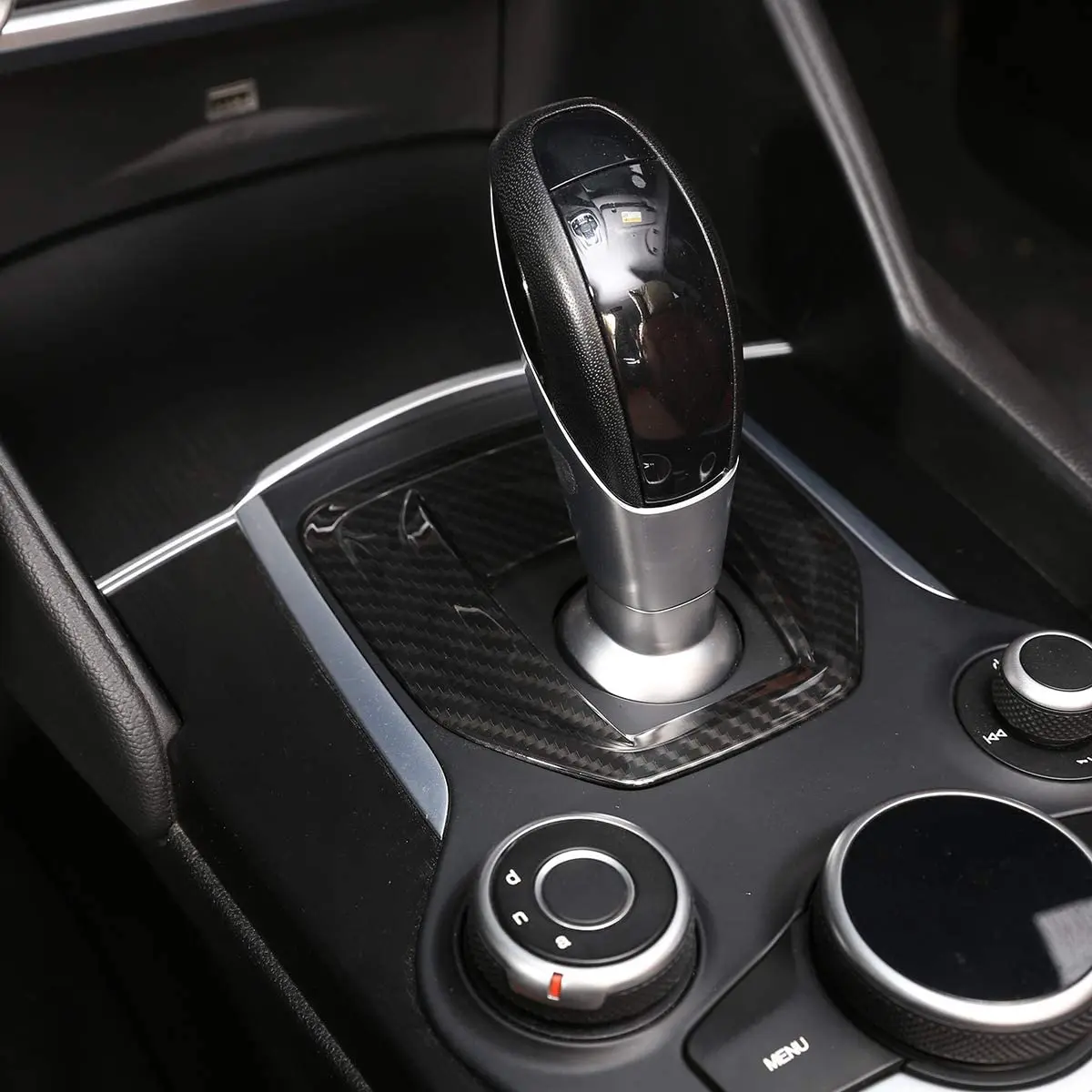 Фото T61C_для Alfa Romeo Giulia Stelvio Панель переключения передач на центральной консоли №2
