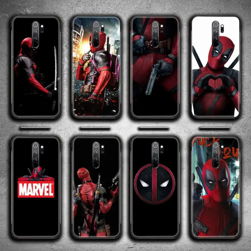 

Marvel Hero Deadpool Phone Case for Redmi 9A 9 8A Note 11 10 9 8 8T Pro Max K20 K30 K40 Pro