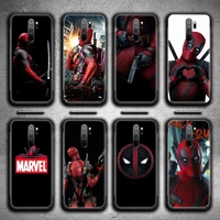 marvel hero deadpool phone case for redmi 9a 9 8a note 11 10 9 8 8t pro max k20 k30 k40 pro