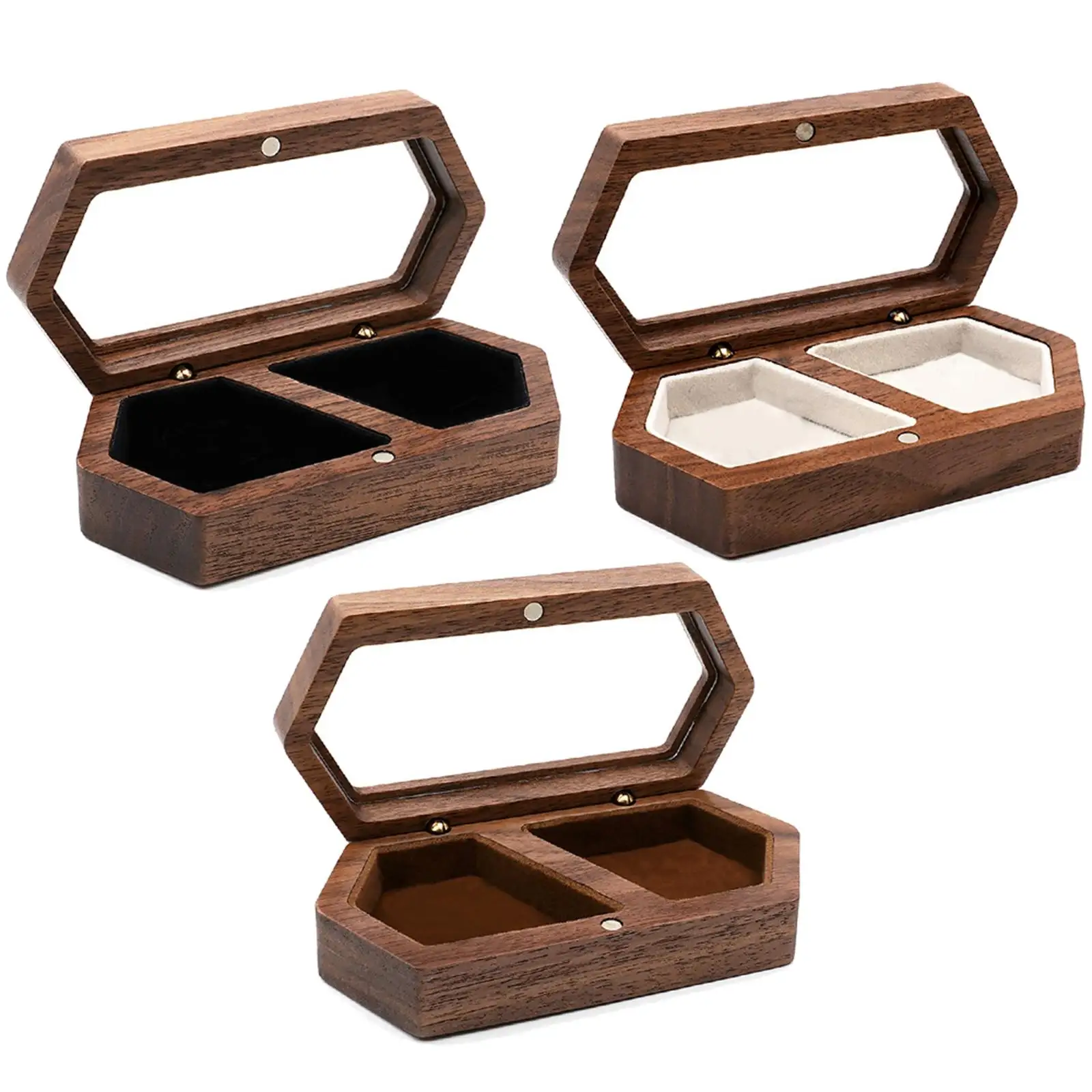 

Jewelry Boxes with Lid Collectibles Organizer Box Display Case Diamond Rings Box for Engagement Wedding Necklace Pendant Earring