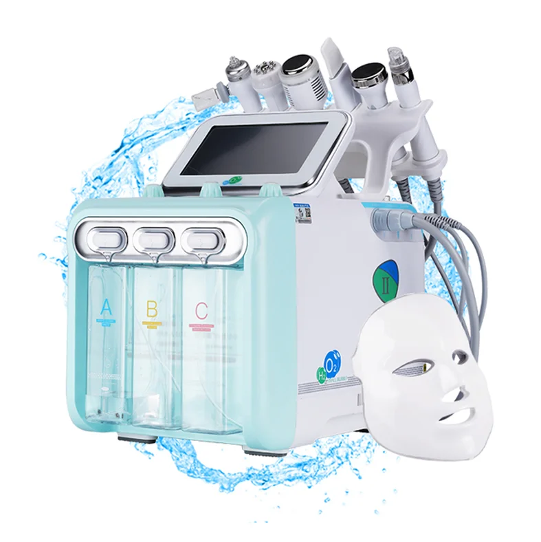 

beauty salon oxygen jet 7 in 1 small bubble water peel facial spa portable Hydrogen Facial Cleansing Machine