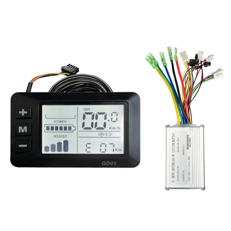 

Ebike for JN 15A Square Wave SM with Light Controller GN01 Display for 36V/48V 250W/350W Electric Mountain Bike Kit