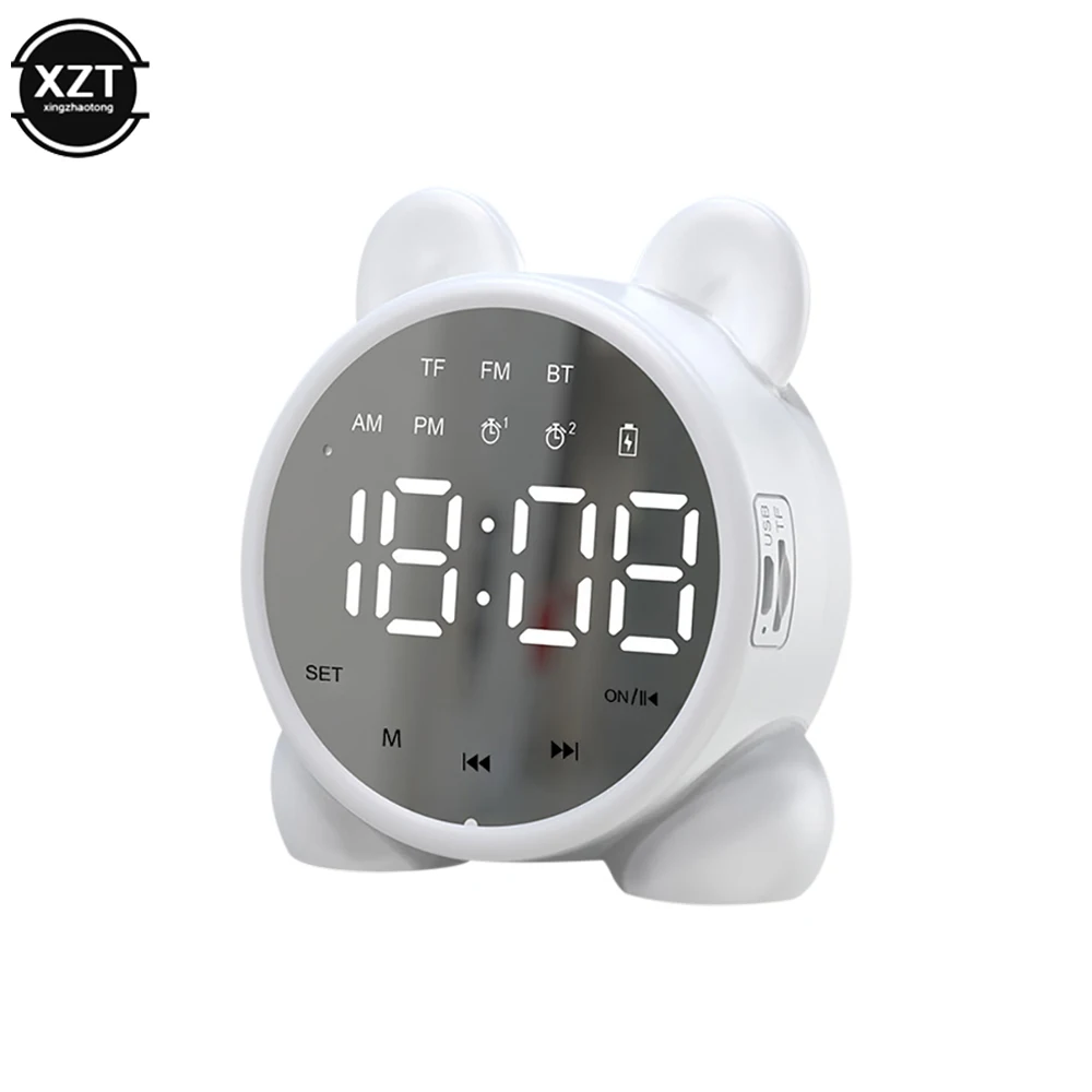 

Multifunction Wireless Bluetooth Speaker Desktop Alarm Clock Music Player Portable TF Card Mini Sound Box For Smartphone