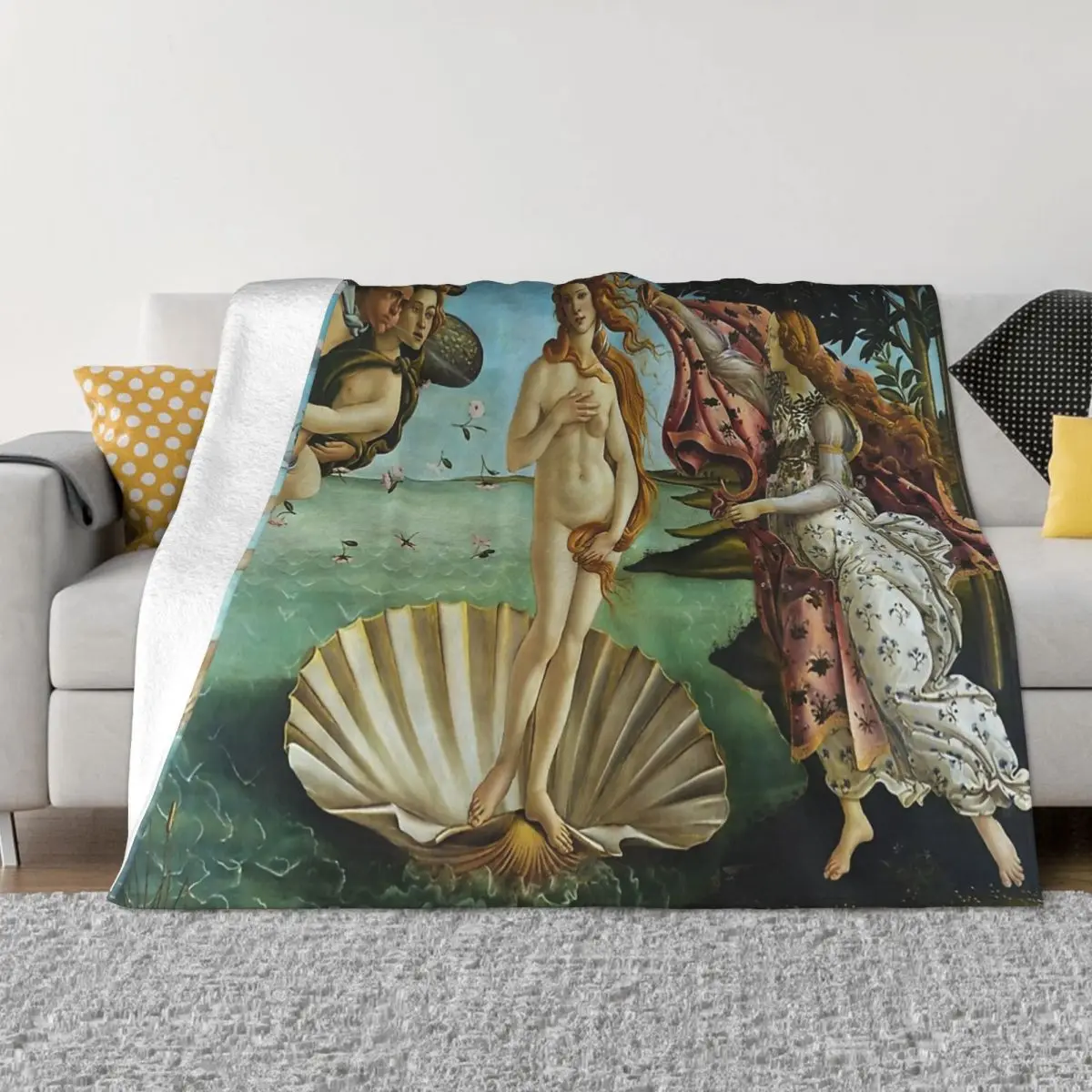 Сверхмягкое Флисовое одеяло с изображением родов венерины Sandro Botticelli (1486)