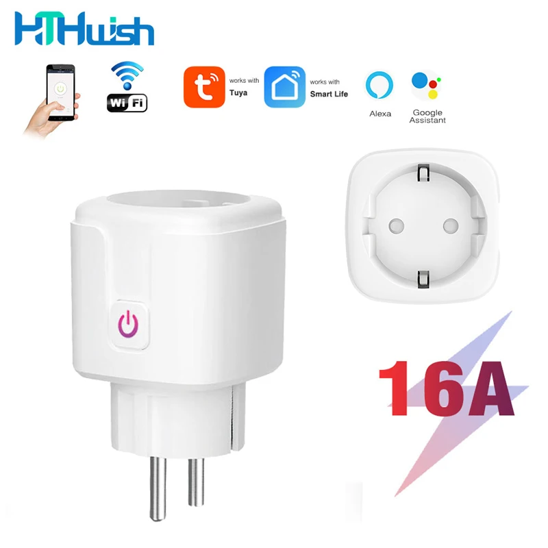 Умная розетка с поддержкой Wi-Fi и таймером, 16 А