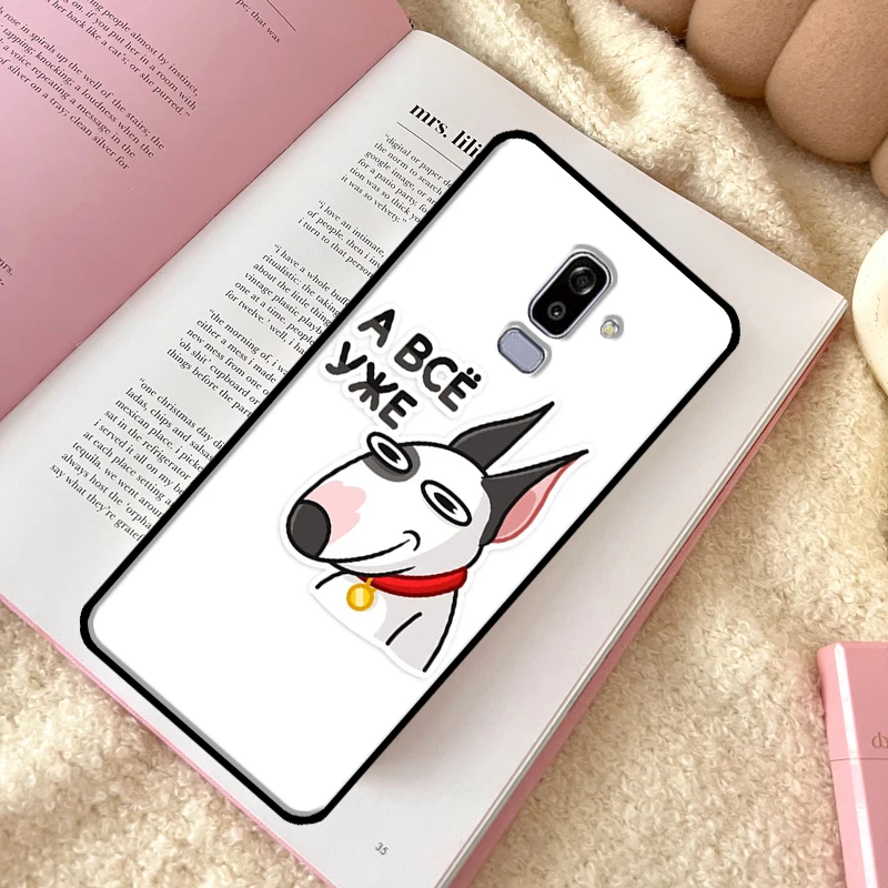 Bull Terrier Dog Puppies Funny Case For Samsung J3 J5 J7 J1 A3 A5 2016 2017 J4 J6 Plus A6 A8 A7 A9 J8 2018 Cover Shell images - 6
