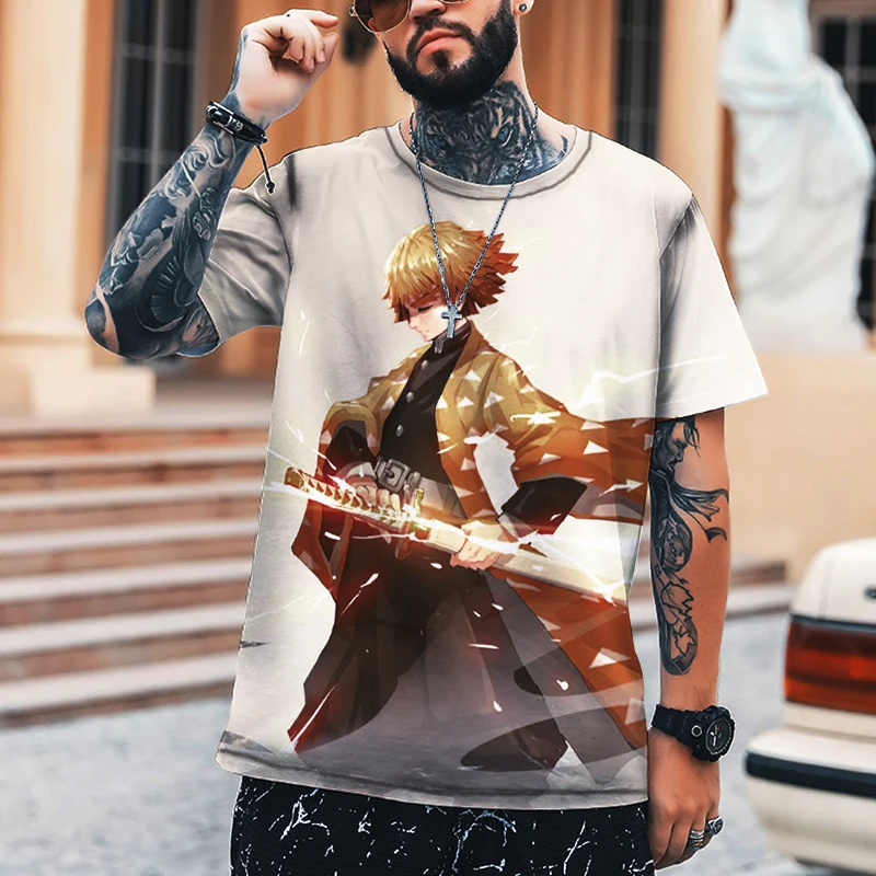 

Japanese Anime Beautiful Love 3D Printing Men's Shirt Round Neck T-shirt Street Hip-hop High-quality Brand Clothing S-5XL