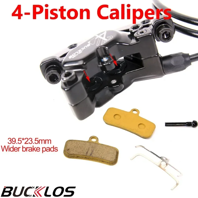 BUCKLOS 4-поршневой тормоз для электронного велосипеда гидравлический дисковый