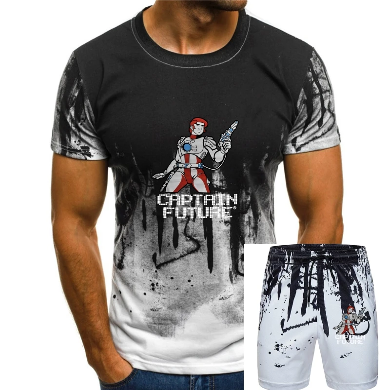 

New Captain Future T-Shirt Black and White Cool Colour Tee Shirt My 2