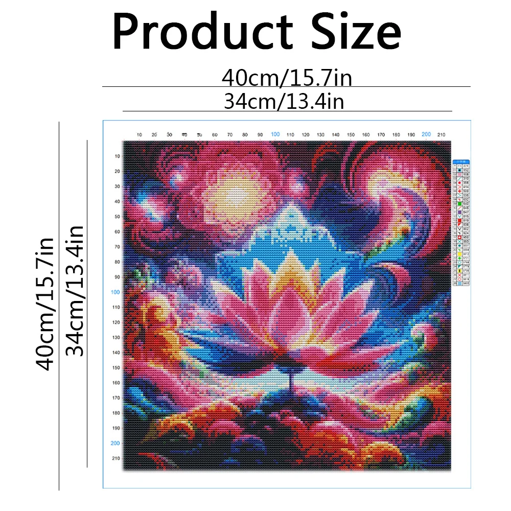 Наборы сделай сам вышивка крестиком хлопковая нить в виде лотоса цветок