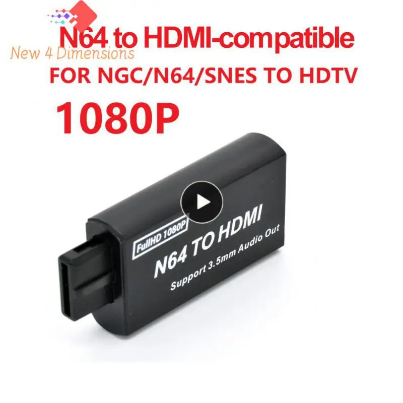 

1080p Plug And Play Full Digital HDMI-compatible Cable Adapter For Nintend 64 Snes Ngc No External Power