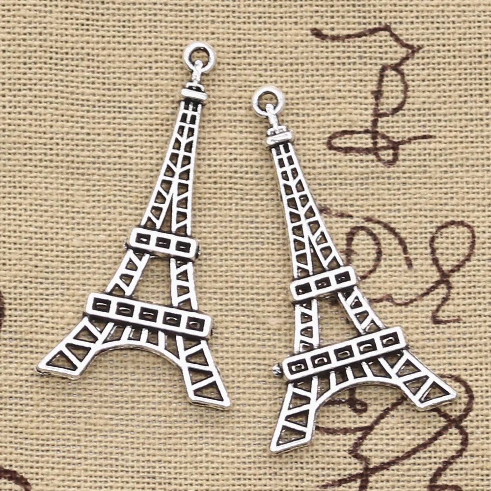 12 шт. подвески, Эйфелева башня, Париж, 44x24 мм, антикварная искусственная рукоделие, фурнитура для самостоятельного изготовления тибетских ювелирных изделий ручной работы
