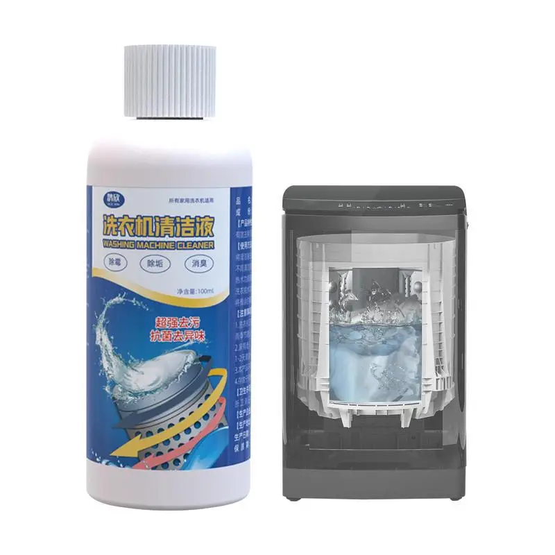 

Washer Cleaning Liquid 3.3oz Washer Machine Drum Cleaner Long-lasting Fragrance Washer Odor Remover For Maintenance Effect