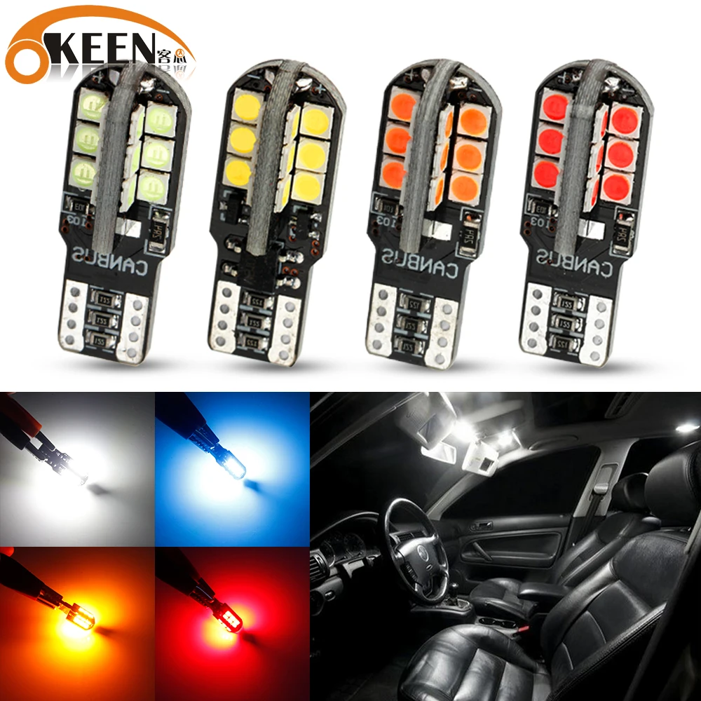 

4 шт., светодиодные лампы T10 W5W 194 168 24SMD 3030