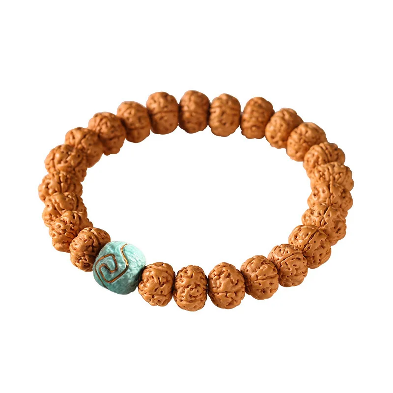 Двойной Дракон Текстура Маленький Кинг-Конг Pipal Tree Seeds Браслет Непальские Бусины