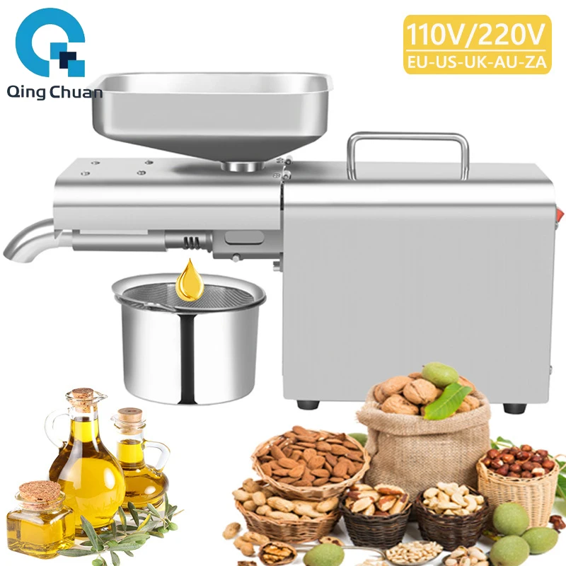 

Oil Press Machine LBT01 Home Peanut Seeds Squeezer Stainless Steel Business Sesame Sunflower Expeller Soybean Extraction