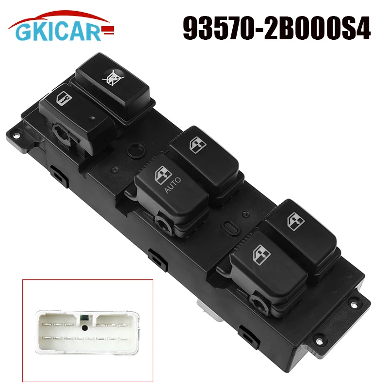

Электрический переключатель окон 93570-2B000S4 935702B000S4 83570-2B70054 93570-2B730 93570-2B830 для 2007- 2011 Hyundai Santa Fe