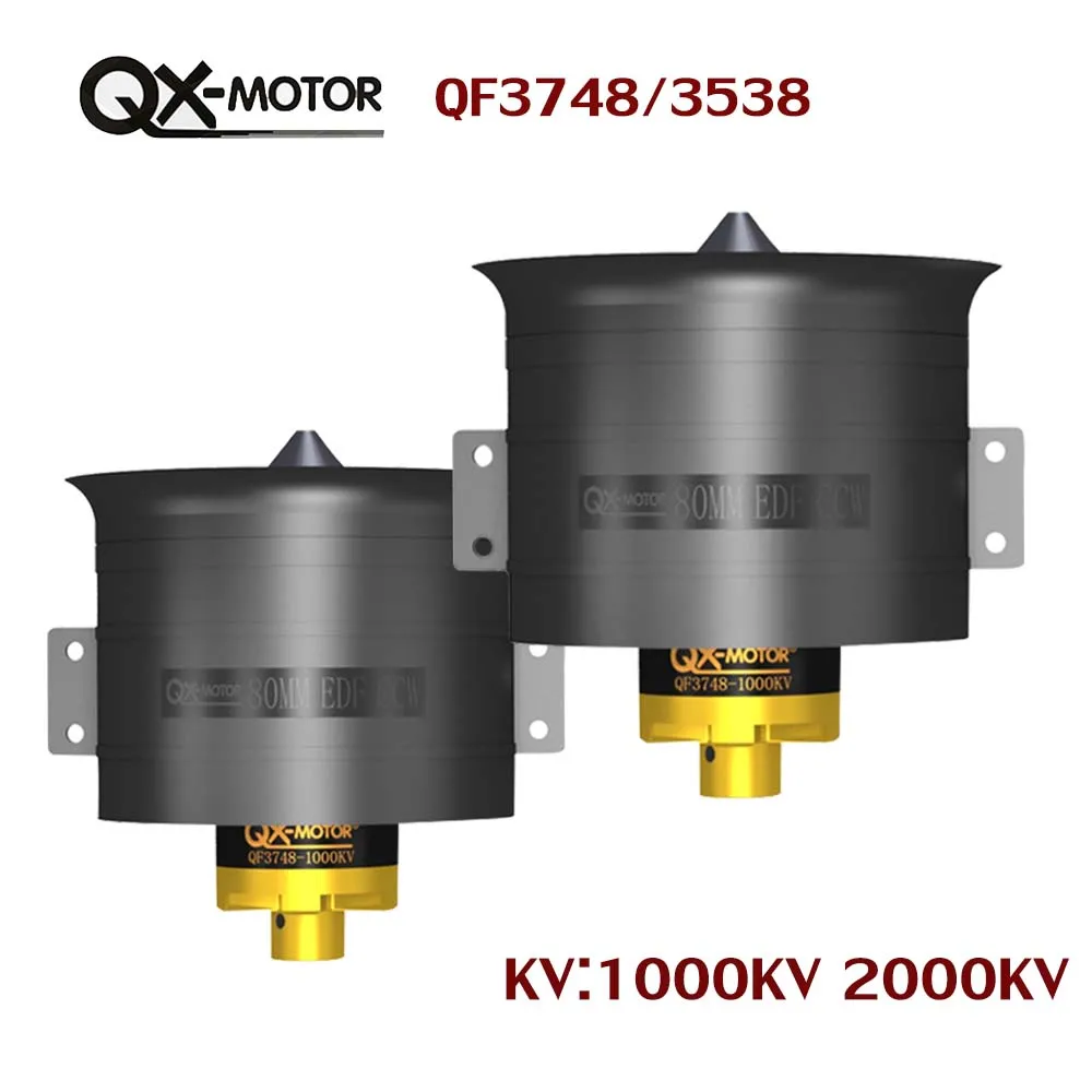 

QX-MOTOR EDF 80mm QF3748 / 3538 Brushless Motor 12 blades CW CCW Ducted Fan for RC Airplane Ducted Fan Plane Fixed-Wing FMS