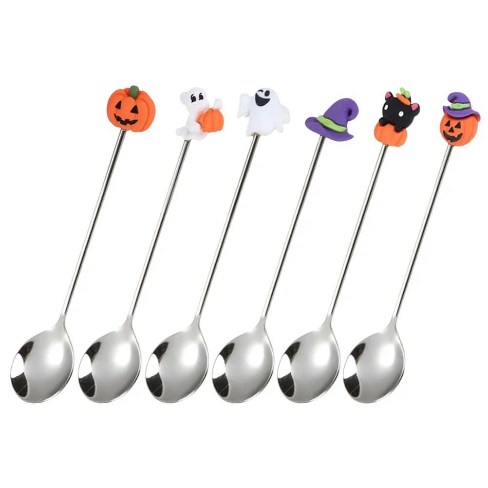 6 шт. ложка для торта серебро Mingle Mocktails ложки на Хэллоуин посуда мороженое